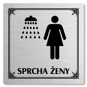 Sprcha ženy, 148x148mm, stříbrná, Nebraska